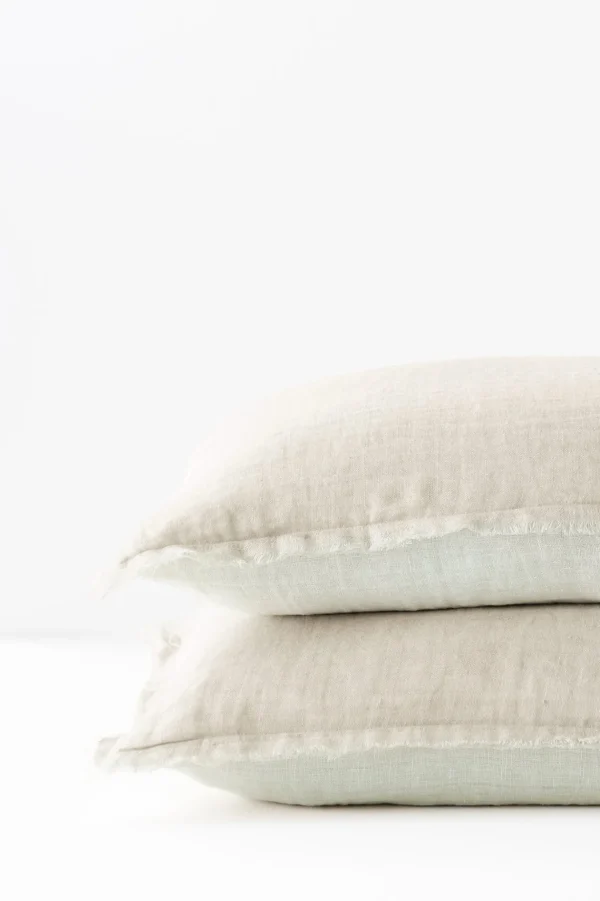 pillowcases & shams-Soft Surroundings Adrina Reversible Euro Sham White/Natural