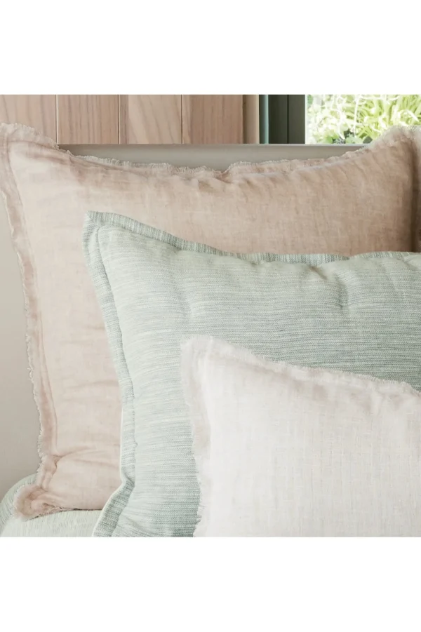 pillowcases & shams-Soft Surroundings Adrina Reversible Euro Sham White/Natural