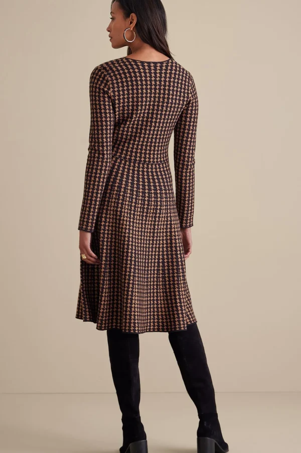work to play | patterned-Soft Surroundings Aida Dress Hazelnut