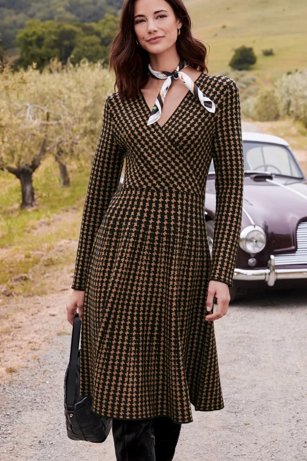 work to play | patterned-Soft Surroundings Aida Dress Hazelnut