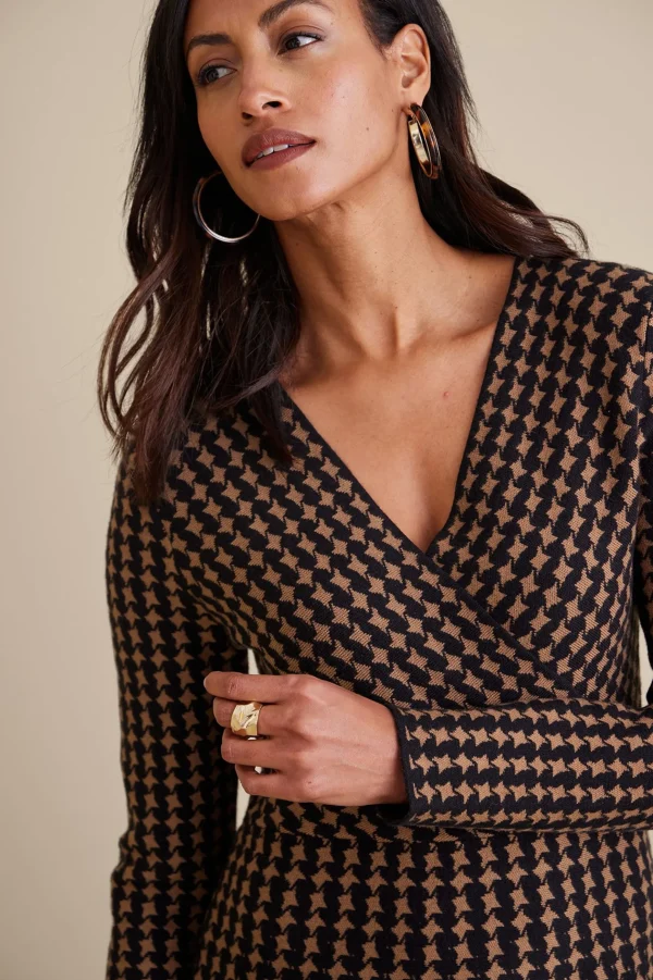 work to play | patterned-Soft Surroundings Aida Dress Hazelnut