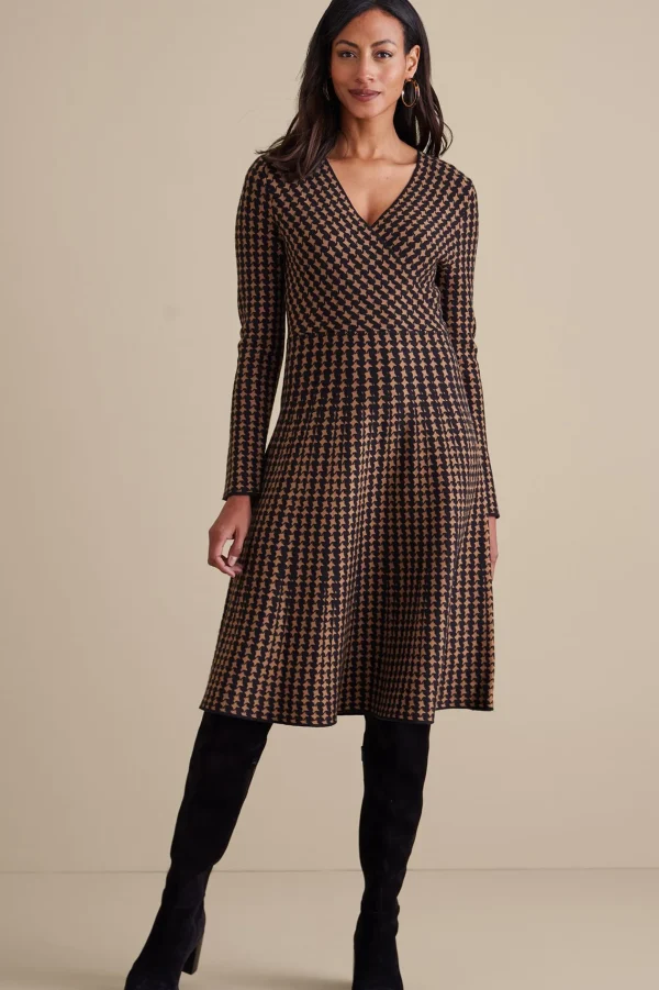 work to play | patterned-Soft Surroundings Aida Dress Hazelnut