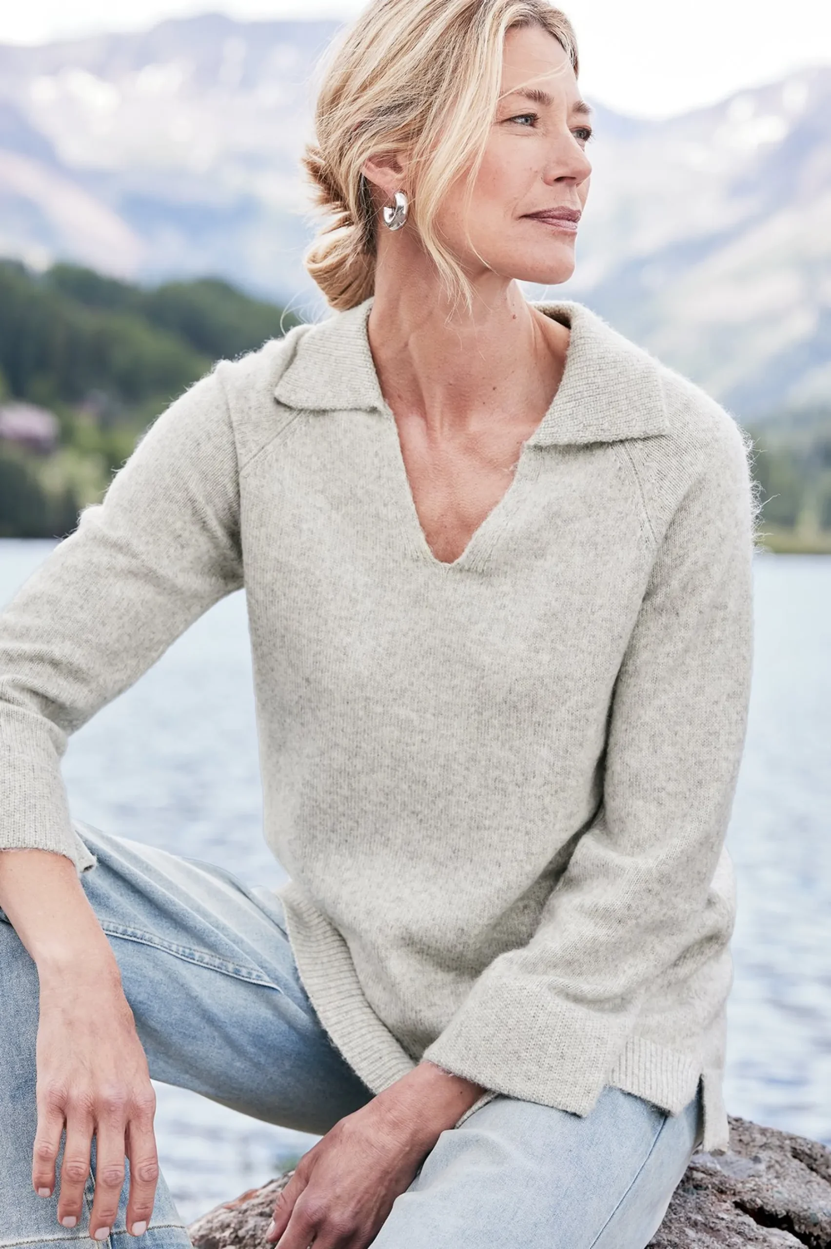 alice_sweater_3.webp Into The Blues | Everyday Styles-Soft Surroundings Alice Sweater Light Heather Grey