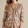 Feminine Flourish | Global Artistry-Soft Surroundings Alva Embroidered Knit Top Beige