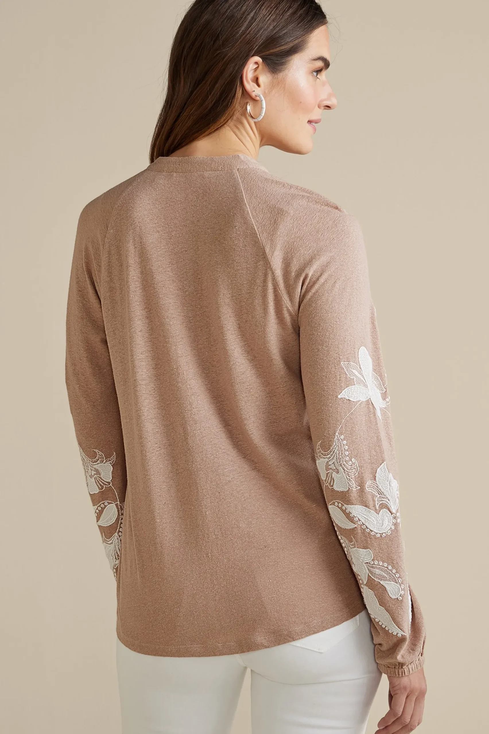 alva_embroidered_knit_top_2.webp Feminine Flourish | Global Artistry-Soft Surroundings Alva Embroidered Knit Top Beige