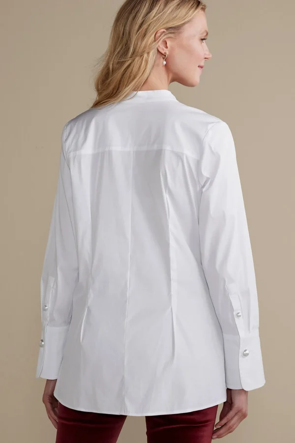 Feminine Flourish | long sleeve-Soft Surroundings Amia Shirt White