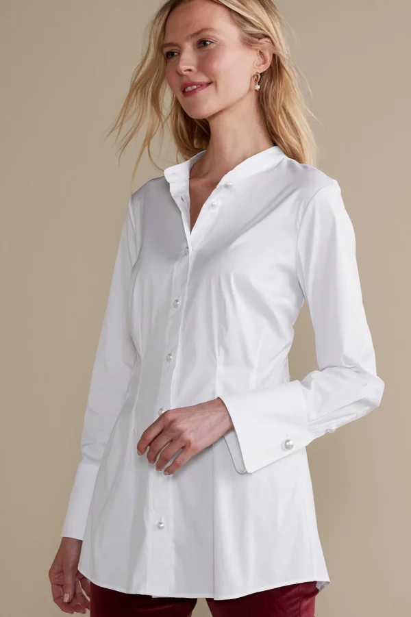 Feminine Flourish | long sleeve-Soft Surroundings Amia Shirt White