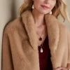 Scarves & Wraps-Soft Surroundings Anastasia Faux Fur Capelet Camel