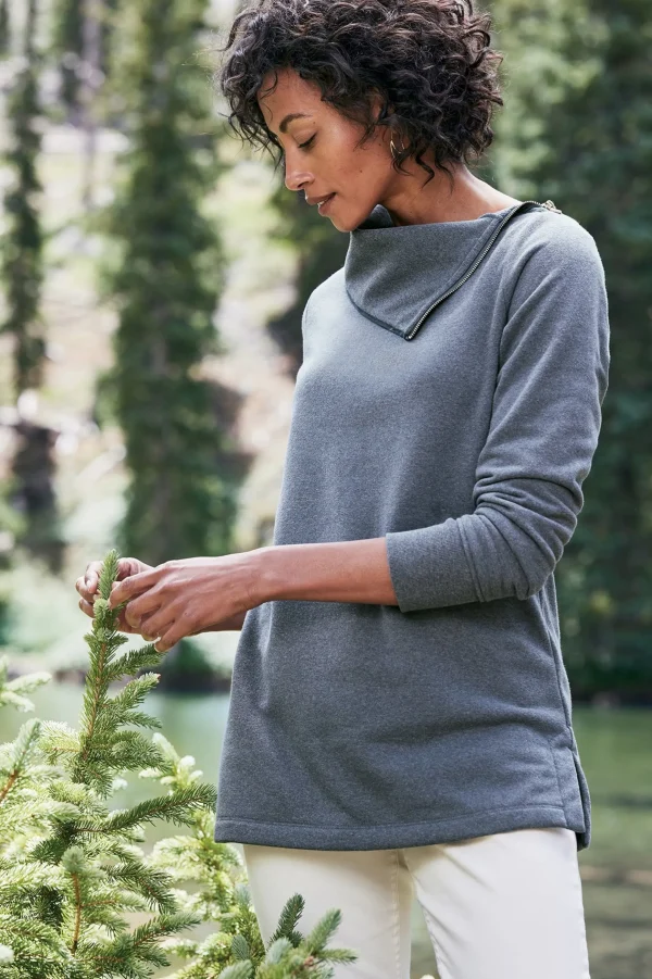 Into The Blues | Everyday Styles-Soft Surroundings Angie Tunic Cabernet Heather