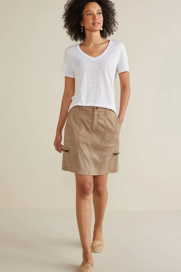 Shorts | Skirts-Soft Surroundings Antigua Utility Skort Sesame