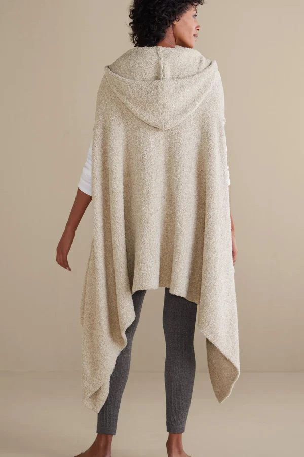Scarves & Wraps-Soft Surroundings Ardelle Wrap with Pockets Black Speckle