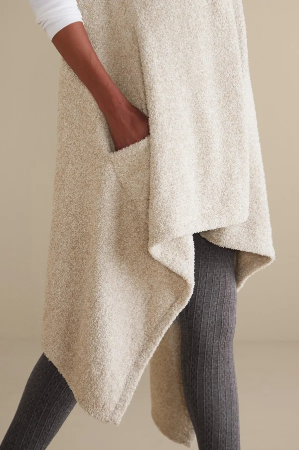 Scarves & Wraps-Soft Surroundings Ardelle Wrap with Pockets Black Speckle