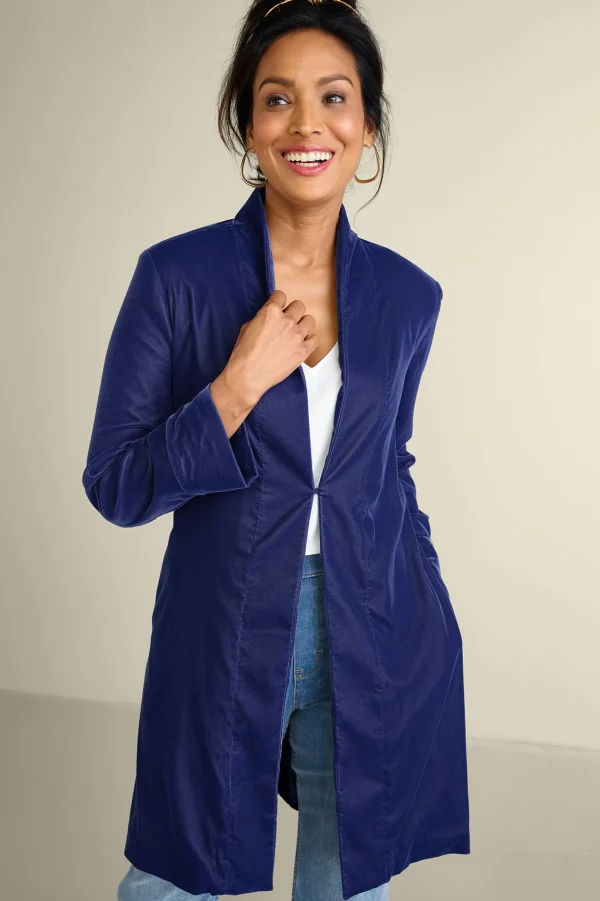 EVelvet Styles | Jackets & Coats-Soft Surroundings Aria Velvet Jacket Cabernet