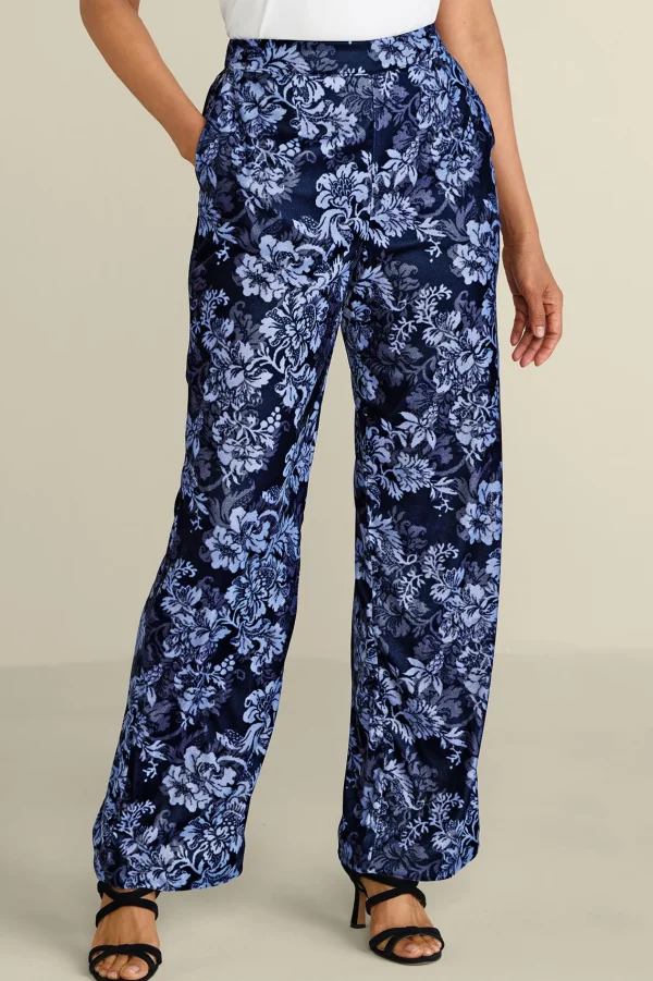 EVelvet Styles | full length-Soft Surroundings Aria Velvet Wide Leg Pants Cabernet