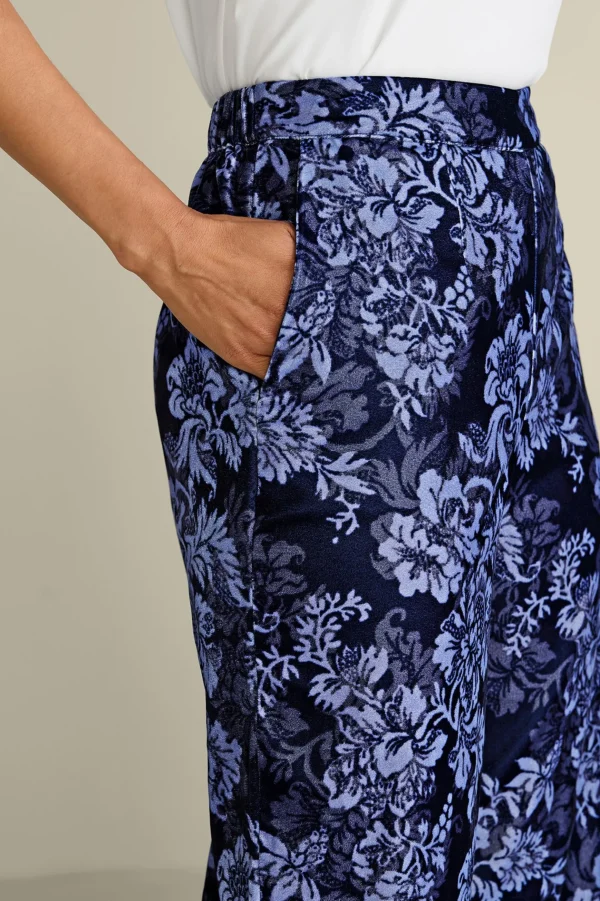 EVelvet Styles | full length-Soft Surroundings Aria Velvet Wide Leg Pants Cabernet