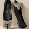 flats-Soft Surroundings Azura Adularia Bow Flat Black