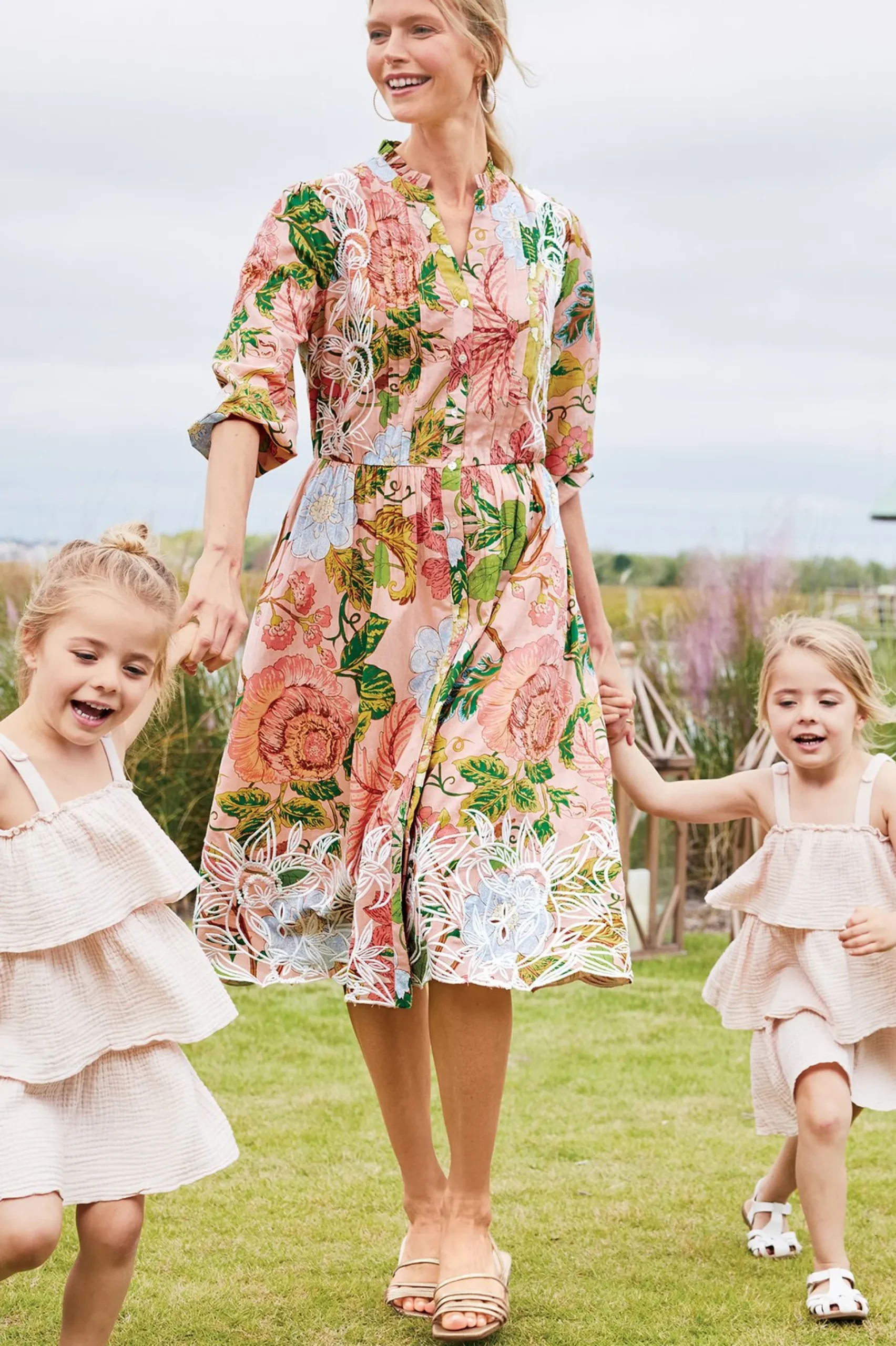 bellicia_embroidered_midi_3.webp Feminine Flourish | Vacation Shop-Soft Surroundings Bellicia Embroidered Midi Dress Multi Floral