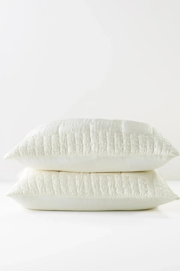 pillowcases & shams-Soft Surroundings Blanche Voile Euro Sham Ivory
