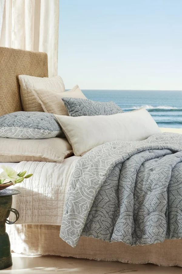 quilts, coverlets & duvet covers-Soft Surroundings Blanche Voile Quilt Ivory