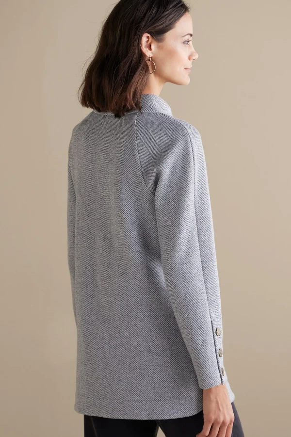 Everyday Styles | long sleeve-Soft Surroundings Brooke Tunic Black/White Combo