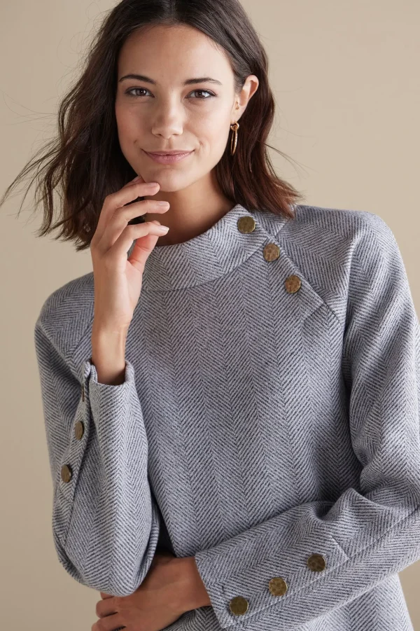 Everyday Styles | long sleeve-Soft Surroundings Brooke Tunic Black/White Combo
