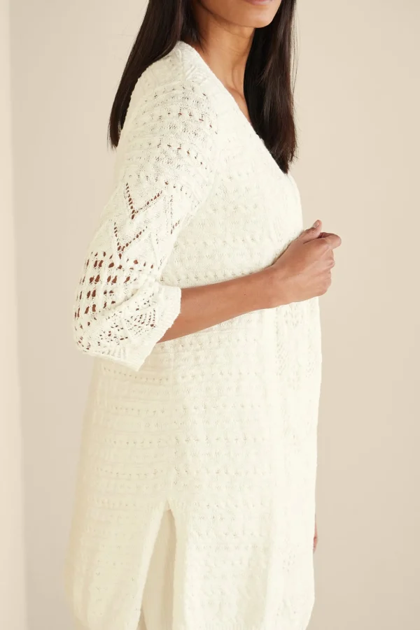 Feminine Flourish | Vacation Shop-Soft Surroundings Calistoga Pointelle Cardigan Ivory Pearl