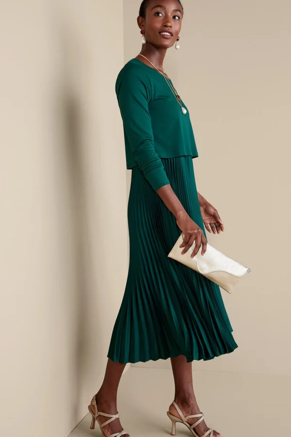 forever favorites | work to play-Soft Surroundings Cassandra Dress Jewel Green