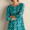 Into The Blues | Vacation Shop-Soft Surroundings Catherine Tunic Ocean Tile Teal