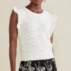 Sweaters & Cardigans | sleeveless-Soft Surroundings Celina Flutter Sleeve Sweater Ivory Pearl