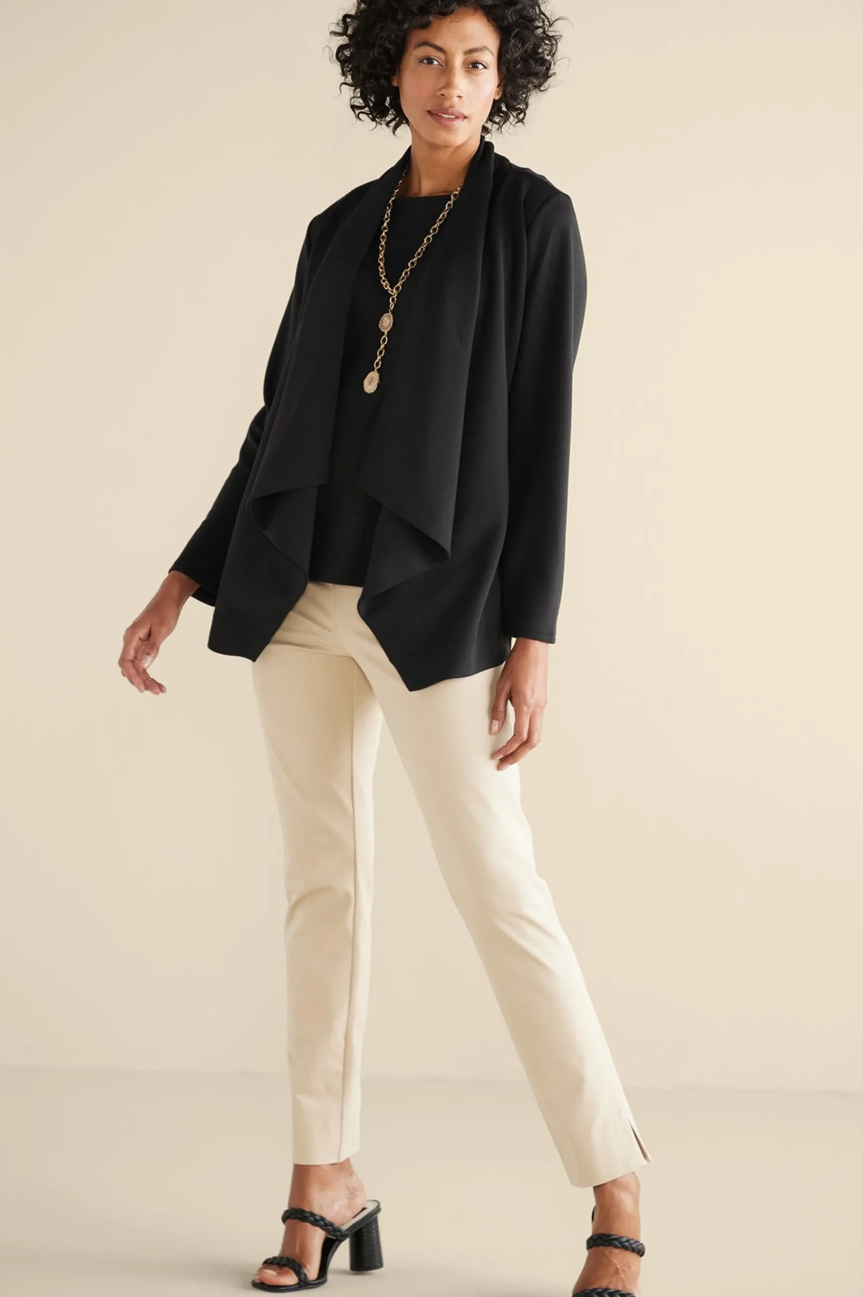 ceri_knit_jacket_1.webp Jackets & Coats-Soft Surroundings Ceri Knit Jacket Black