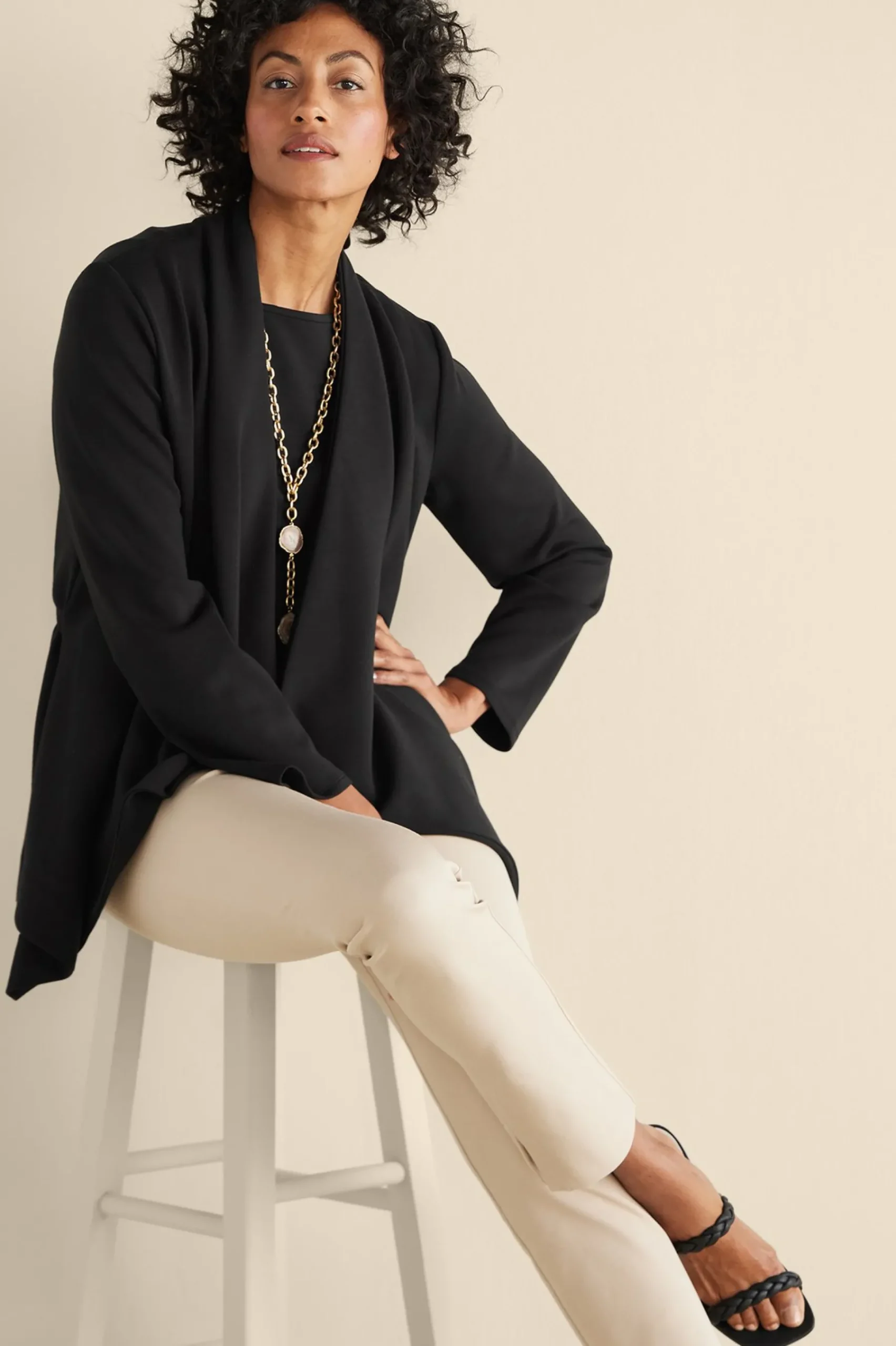 ceri_knit_jacket_4.webp Jackets & Coats-Soft Surroundings Ceri Knit Jacket Black
