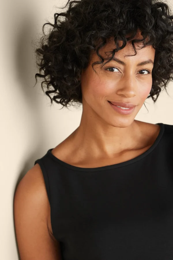 Vacation Shop | sleeveless-Soft Surroundings Ceri Knit Sleeveless Top Black