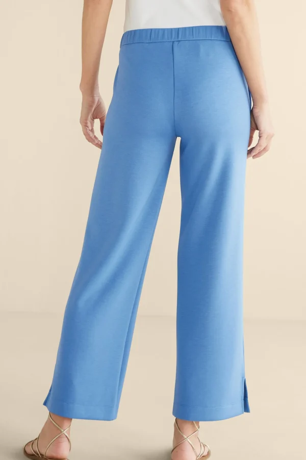 Into The Blues | full length-Soft Surroundings Ceri Knit Wide-Leg Pants Black