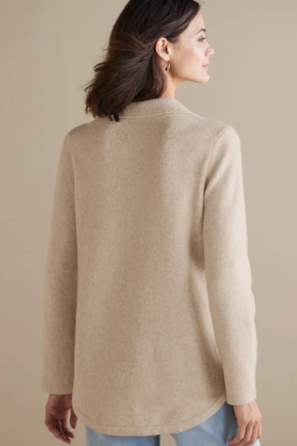 Sweaters & Cardigans-Soft Surroundings Charisse Cardigan Feather Heather