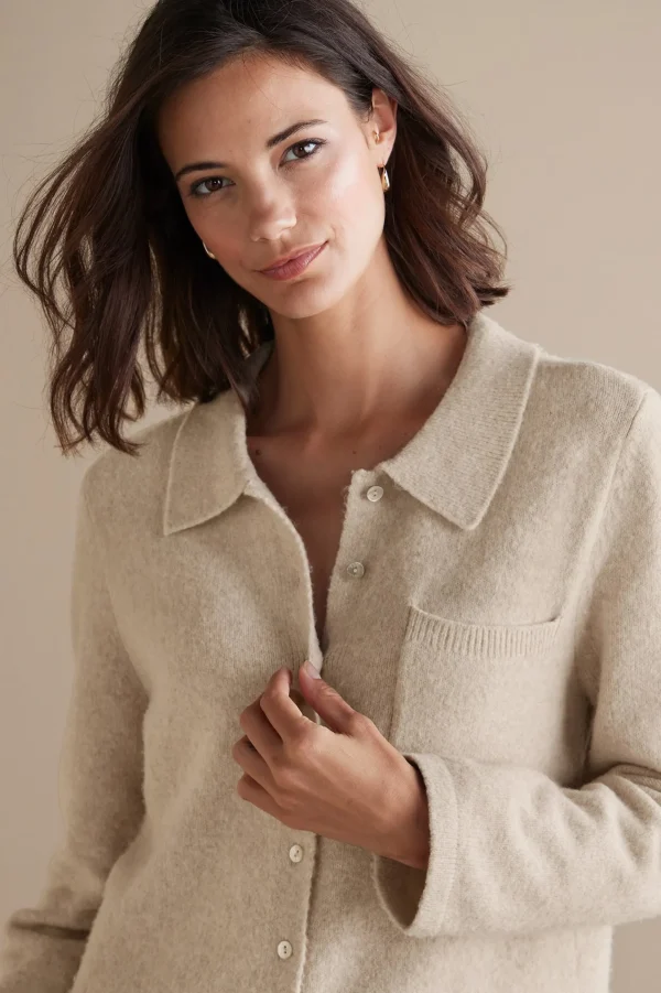 Sweaters & Cardigans-Soft Surroundings Charisse Cardigan Feather Heather