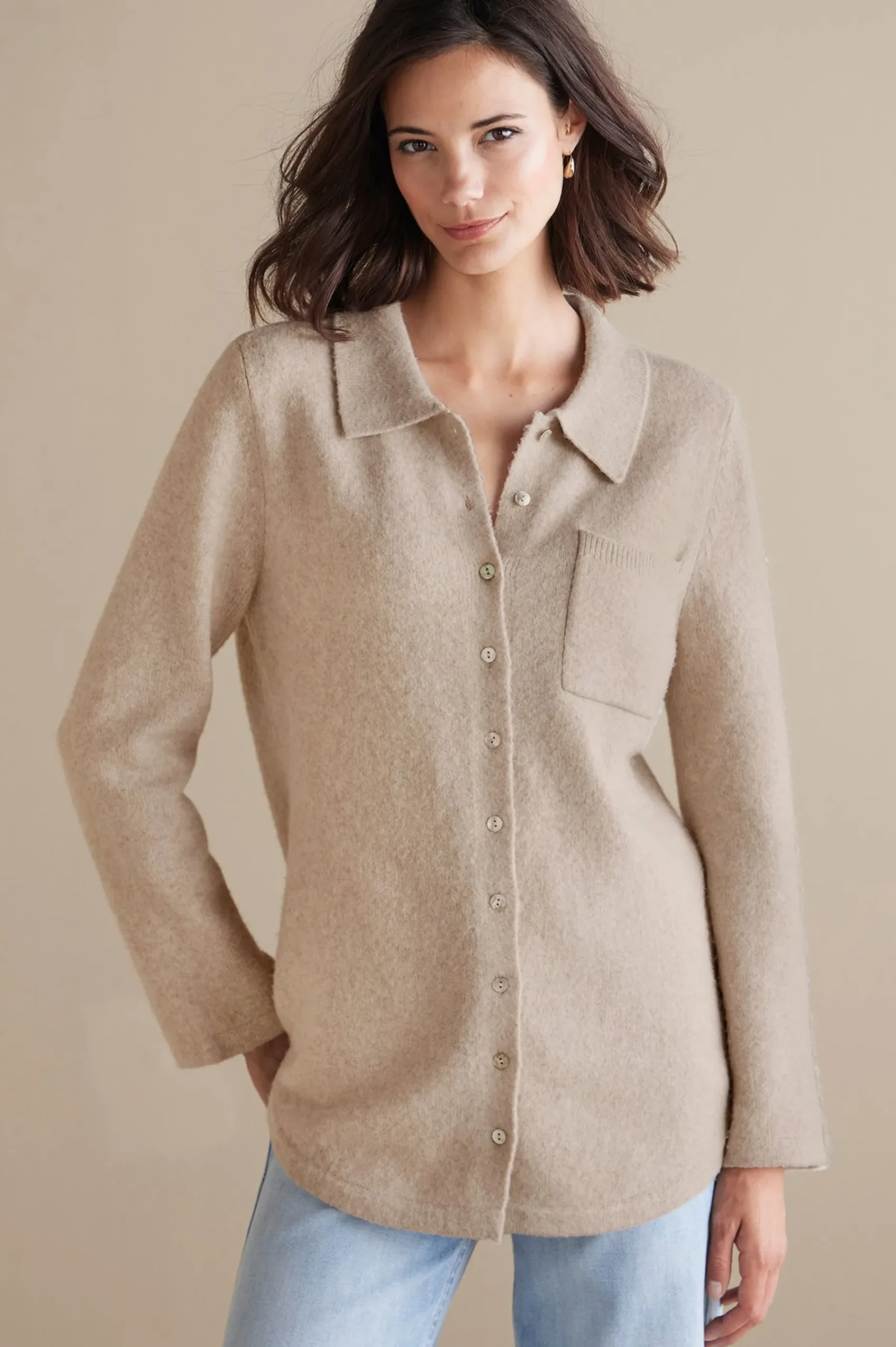 charisse_cardigan_5.webp Sweaters & Cardigans-Soft Surroundings Charisse Cardigan Feather Heather