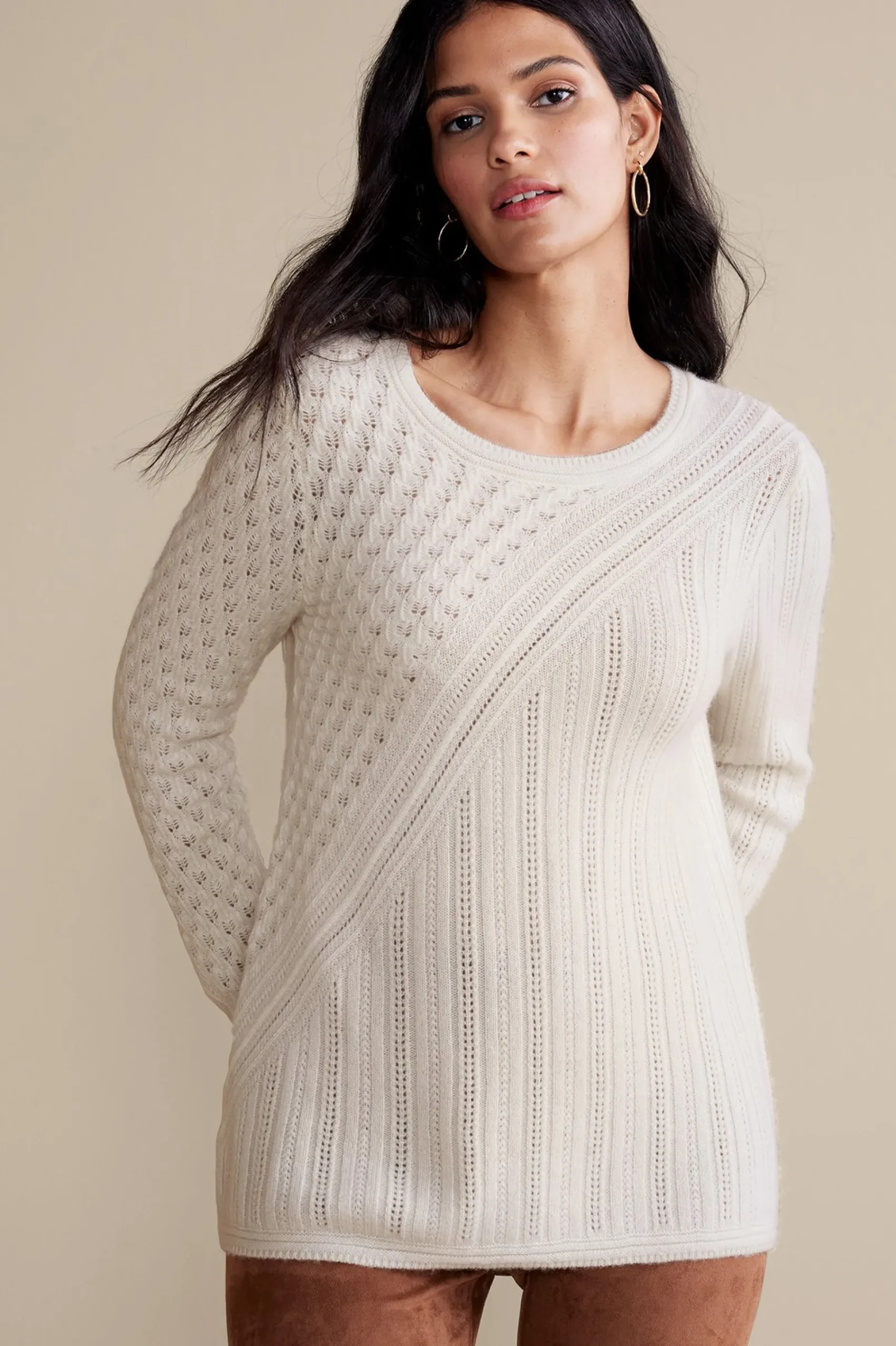 charlette_cashmere_sweate_5.webp Sweaters & Cardigans | long sleeve-Soft Surroundings Charlette Cashmere Sweater Cerulean