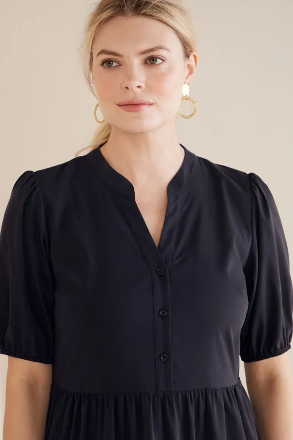 solids | mid-length-Soft Surroundings Claudia Midi Dress Black