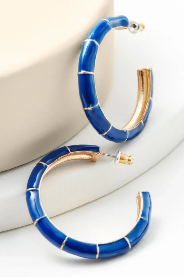 Earrings | earrings-Soft Surroundings Cleo Hoop Earring Blue