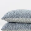 pillowcases & shams-Soft Surroundings Cordova Reversible Jacquard Sham Faded Blue
