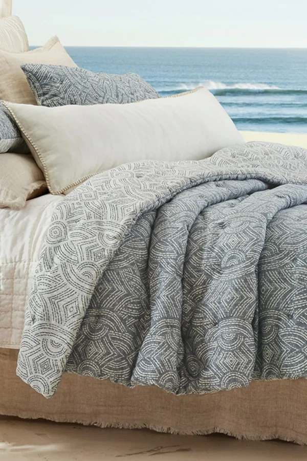 comforters | quilts, coverlets & duvet covers-Soft Surroundings Cordova Reversible Jacquard Comforter Faded Blue