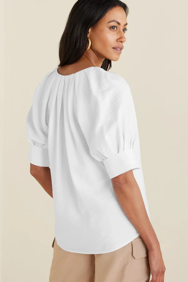 Vacation Shop | pullovers-Soft Surroundings Cusco Pullover White