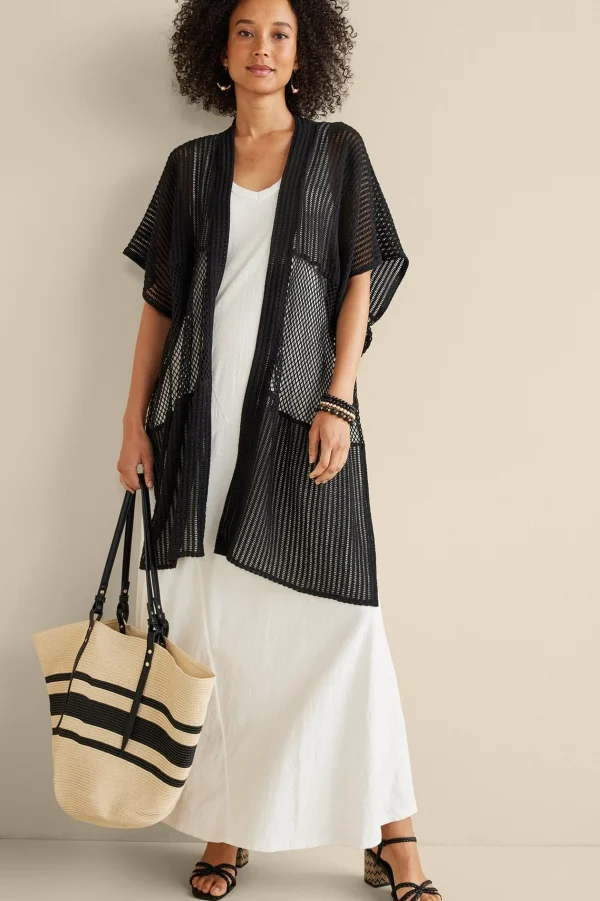 Scarves & Wraps | cover ups-Soft Surroundings Dominica Beach Cover-Up Black