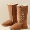 boots-Soft Surroundings Emu Australia Platinum Hi Lace Boot Chestnut
