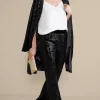 full length | bootcut-Soft Surroundings Eva Sequin Pants Black