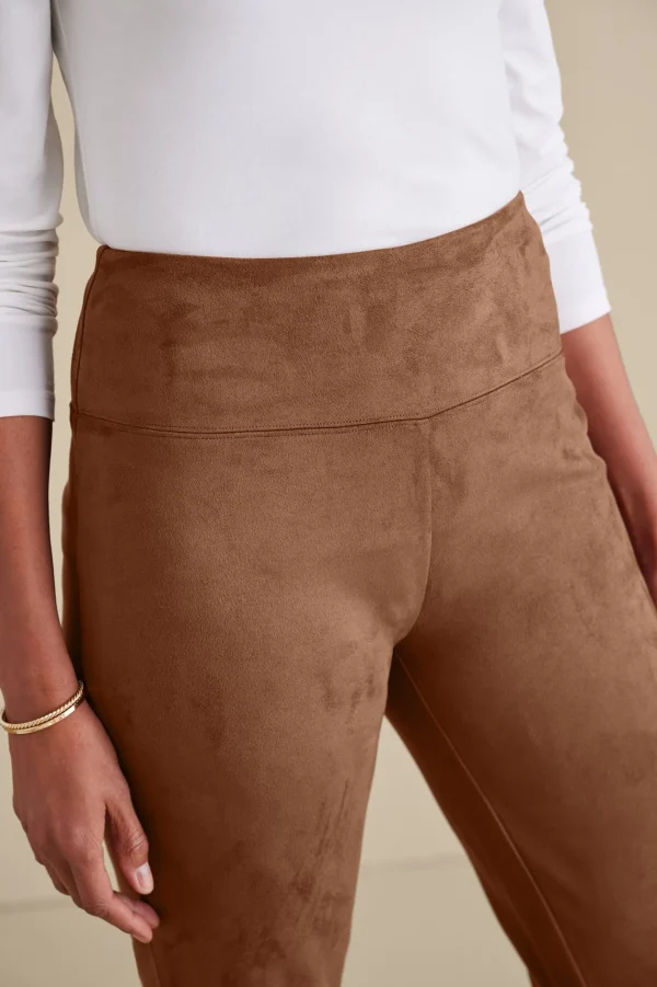 Everyday Styles | Leggings-Soft Surroundings Faux Suede Pull-On Leggings Black