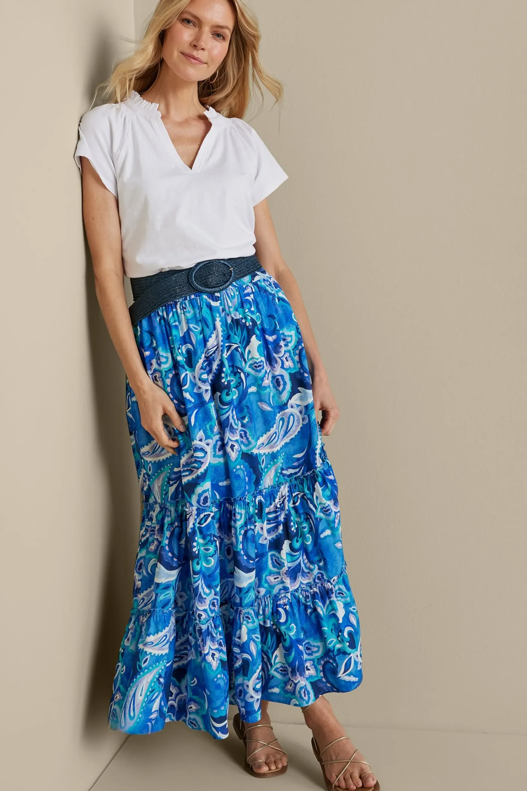 feyre_maxi_skirt_0.webp Feminine Flourish | Vacation Shop-Soft Surroundings Feyre Maxi Skirt Island Sun Paisley Blue