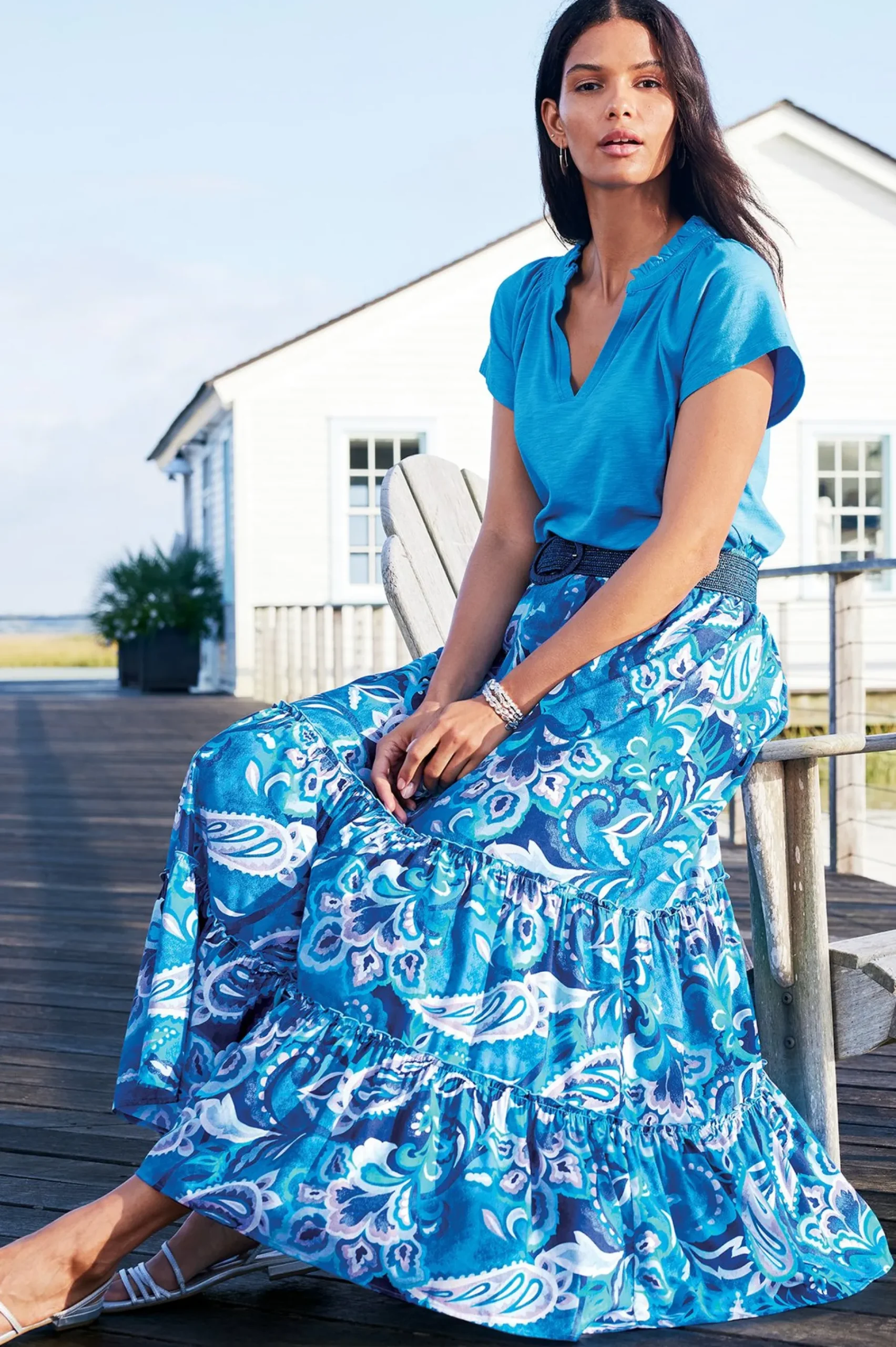 feyre_maxi_skirt_3.webp Feminine Flourish | Vacation Shop-Soft Surroundings Feyre Maxi Skirt Island Sun Paisley Blue