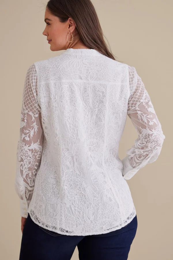 Feminine Flourish | Global Artistry-Soft Surroundings Fiori Top Ivory Pearl