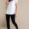 Leggings | full length-Soft Surroundings Fleece Lined Leggings Light Charcoal